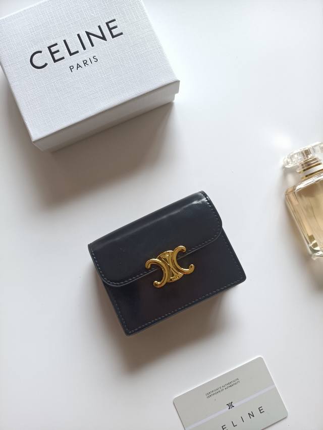 Celine new card holder, Triomphe business card holder, classic pattern large sur