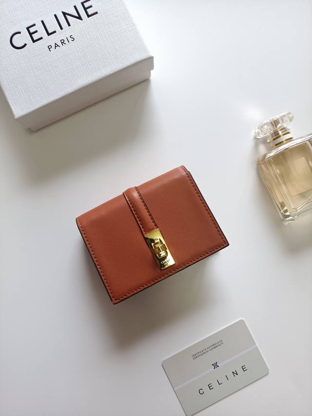 Celine new card holder, Triomphe flap card holder, classic pattern large surface