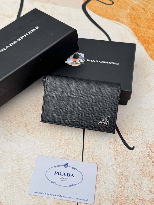 Prada popular men's card holder counter new style, official website synchronizat