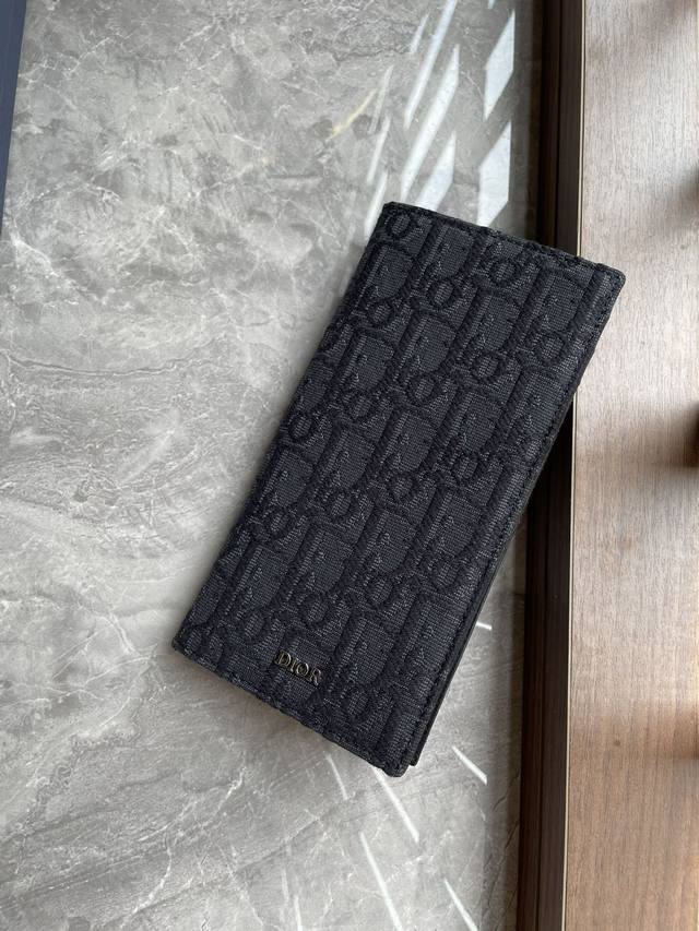Dior men's suit clip, black jacquard Dior Oblique with black top layer leather,