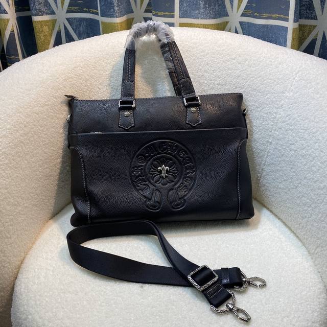 Top-grade original Chrome Hearts counter new briefcase, front opening design, r