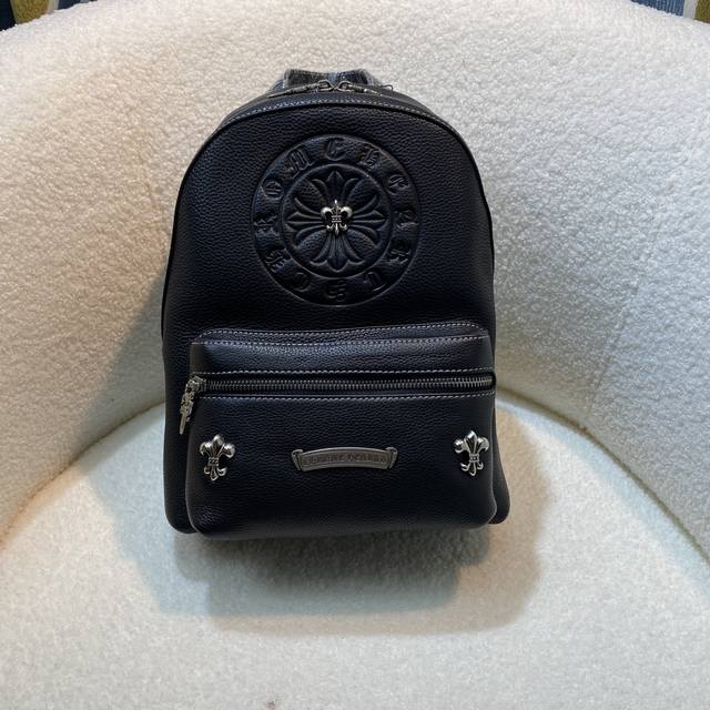 Top-grade original Chrome Hearts new style backpack, imported layered cowhide,