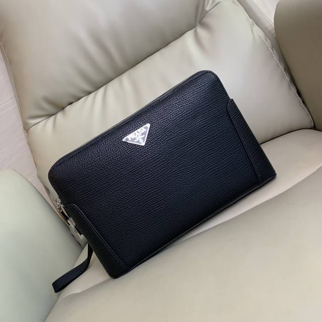 The latest hot-selling Prada double zipper combination lock imported first-laye