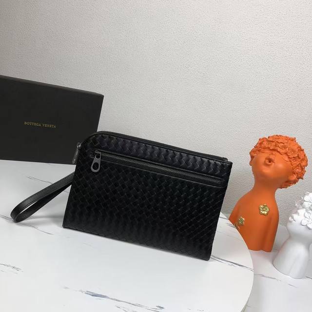 with box Bv braided clutch bag made of top imported waxed calfskin, practical f
