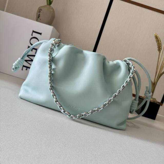 LowSoft nappa leather Flamenco Purse bag features pleated design and key details