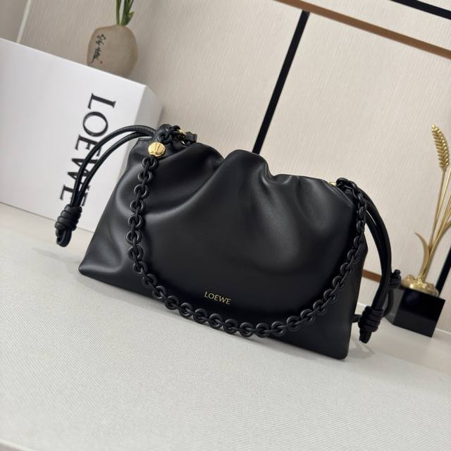 LowSoft nappa leather Flamenco Purse bag features pleated design and key details