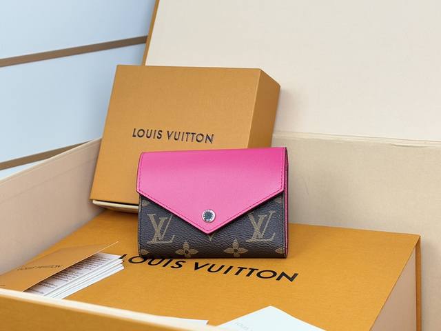Factory P price top original M12285 Rose Red new wallet bean style trifold M1239