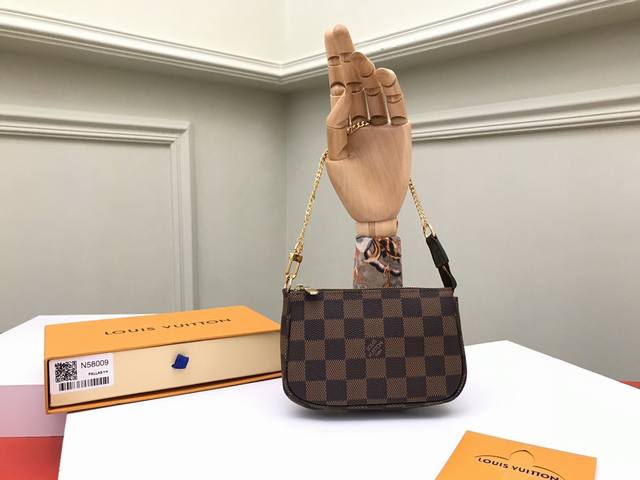 Factory P price top original N58009 coffee grid this decorative bag with zipper