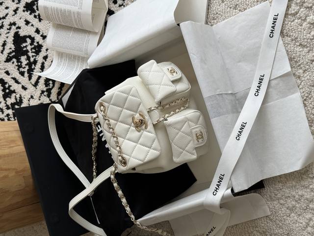 25P Frog Double Backpack "Folding Gift Box Official Website Airplane Box" Chanel