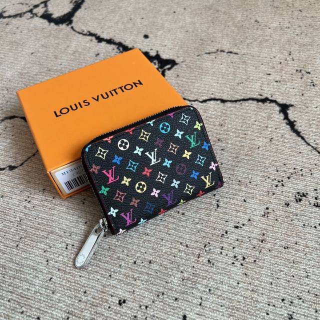Factory P price top original single Lv x Tm Zippy Coin Purse M13409 black tricol