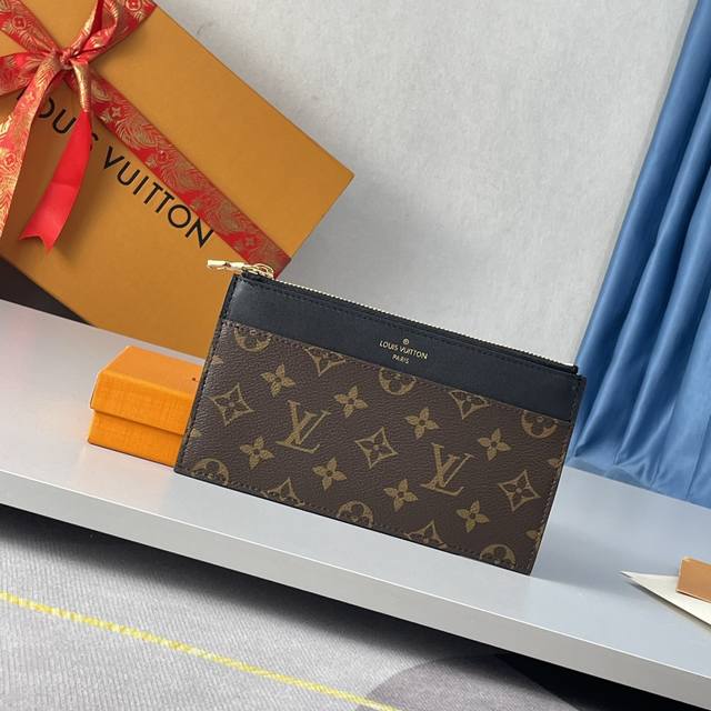 Factory P price Overseas original M80348 Exclusive real shot! The Slim Purse cl