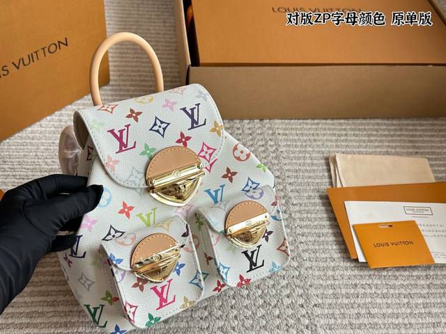 Original gift box Size: 20*20Cm Lv white backpack Top original Original fabric