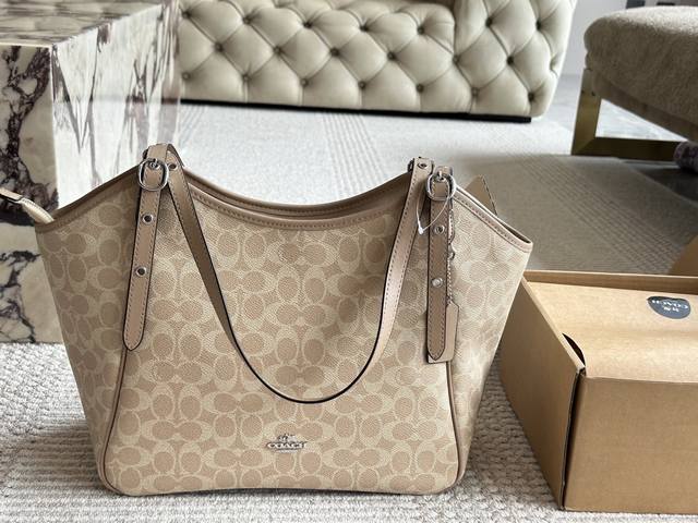 with box Size: 34*20Cm Coach Tote Bag Classic Logo Shopping Bag Tote Bag Can be