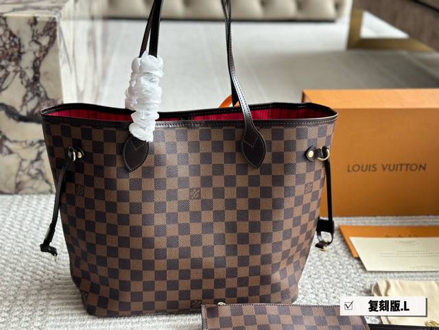 Lv Neverfull Shopping Bag N41605Lv's classic trump card, with a large capacity d