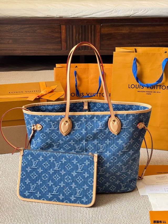 Cowhide version Lv Cowhide Lv Neverfull Cherry Print Medium Shopping Bag! Entry