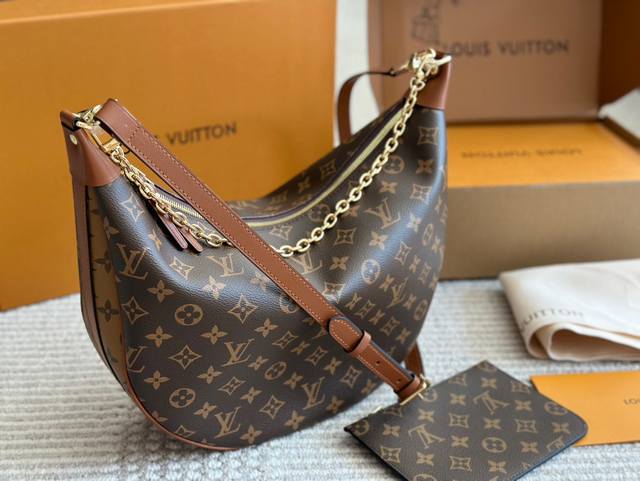 Cowhide version Lv Loop Hobo top original version I love this big bean bag, it