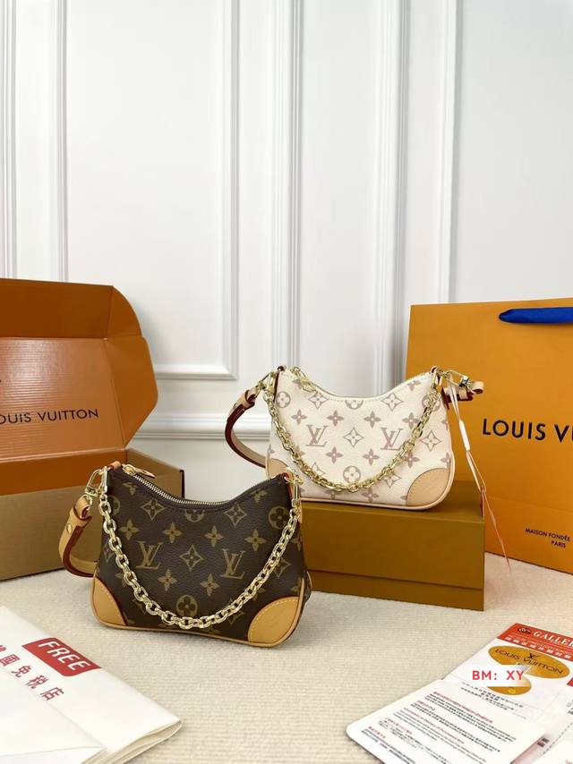 with folding gift box Lv croissant mini Vintage classic shoulder bag One should