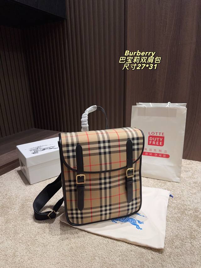 Size 27*31 Burberry Backpack Daily commuting, suitable for adults and children C