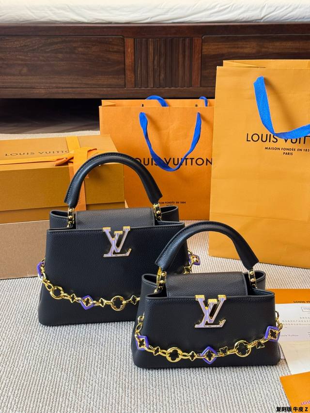 Replica cowhide Lv Capucines As one of Lv's representative high-end bags, the Ca