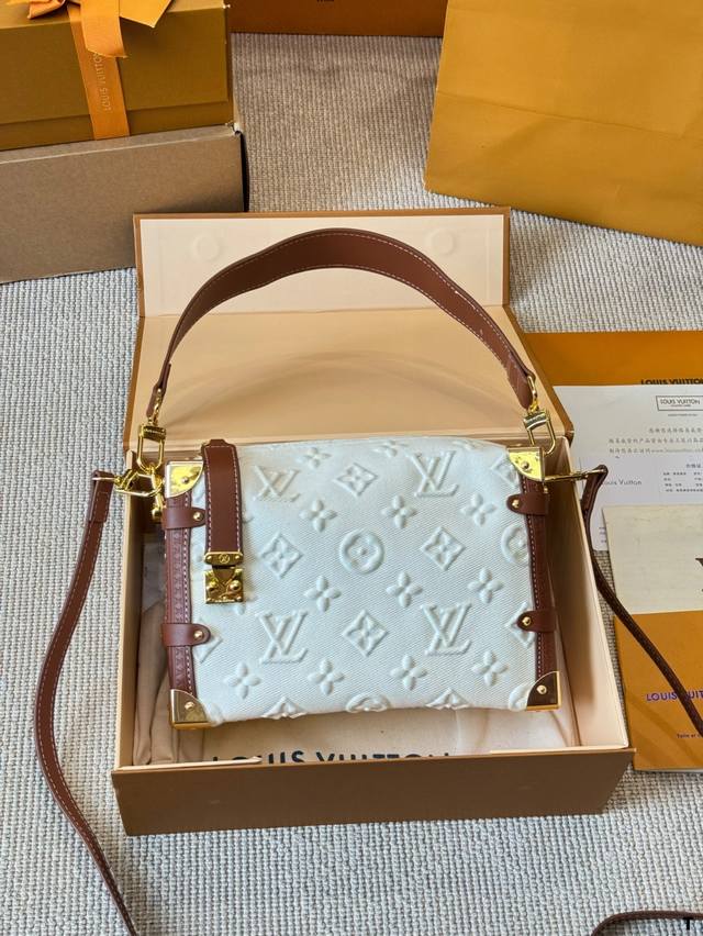 Gu Ailing's same show style small box Lv Side Trunk Gu Ailing box bag box bag 24