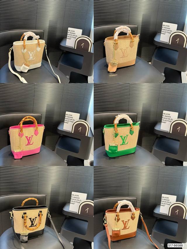 Lv bucket bag Large capacity shoulder and crossbody bag with exquisite inlay wor