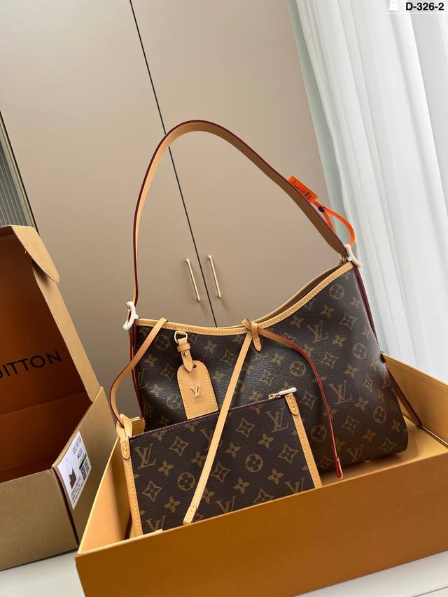 Lv Louis Vuitton Carryall shopping bag Hand-held single shoulder crossbody tote