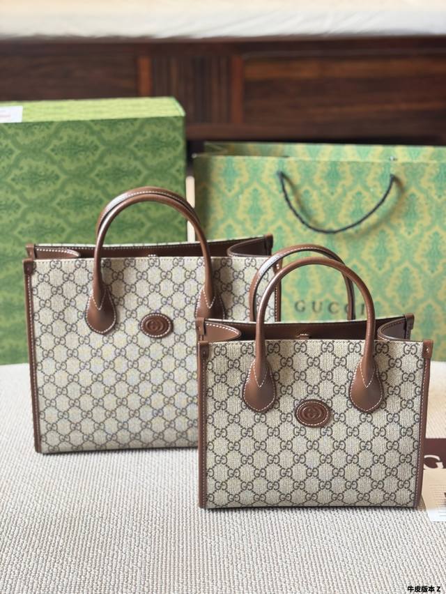 cowhide versionGucci tote is known as the favorite of working peopleGucci print