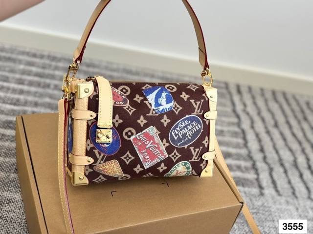 airplane box Lv king bomb new bag Trunk Gu Ailing catwalk small soft box is fin