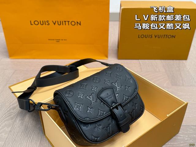 printed embossed airplane box Lv new messenger bag saddle bag Boys need cool an