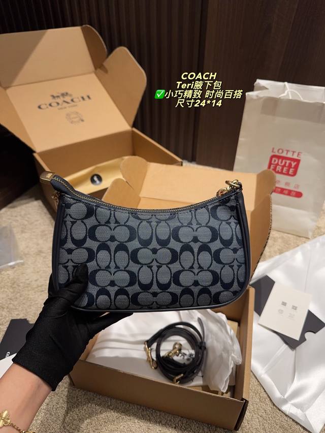 Box size 24.14 Coach Teri Underarm Bag Coach Low-key and textured Unique artisti