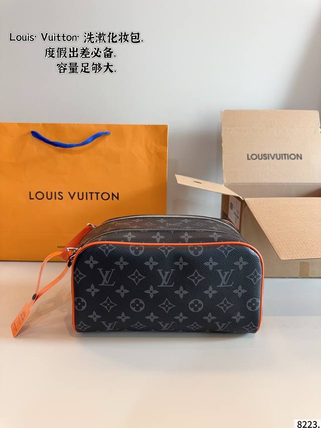 Lv 2025 new Christopher new color toiletry bag handbag messenger bag super large