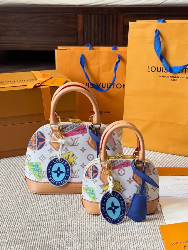 Lv Lv Alma Bb Printed Shell Bag Original High Quality Bag This Retiro handbag is
