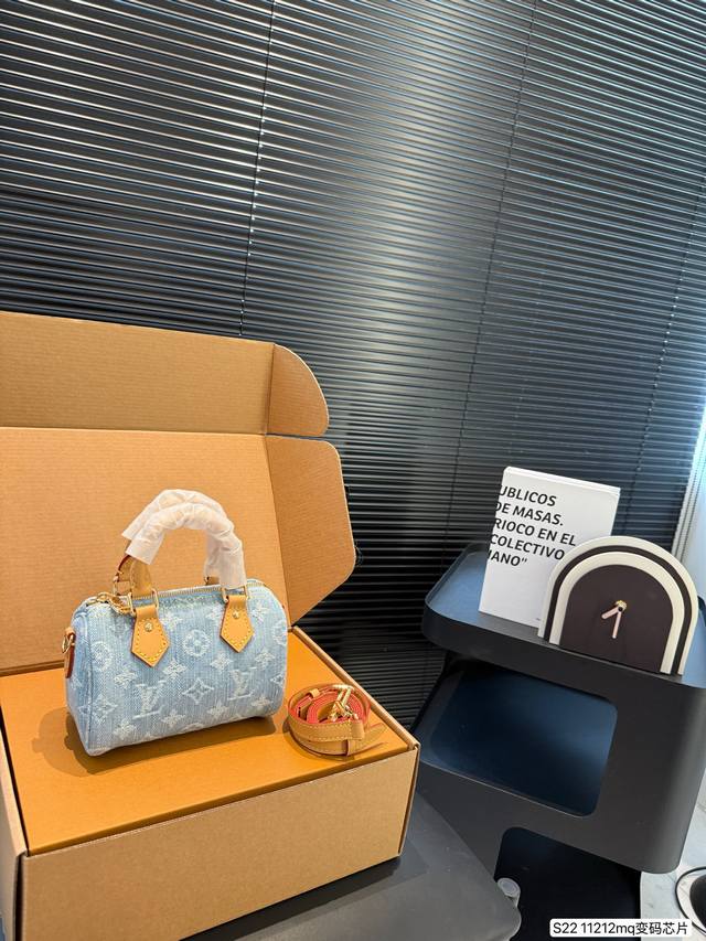 with airplane box folding box Lv denim pillow bag spring and summer show series