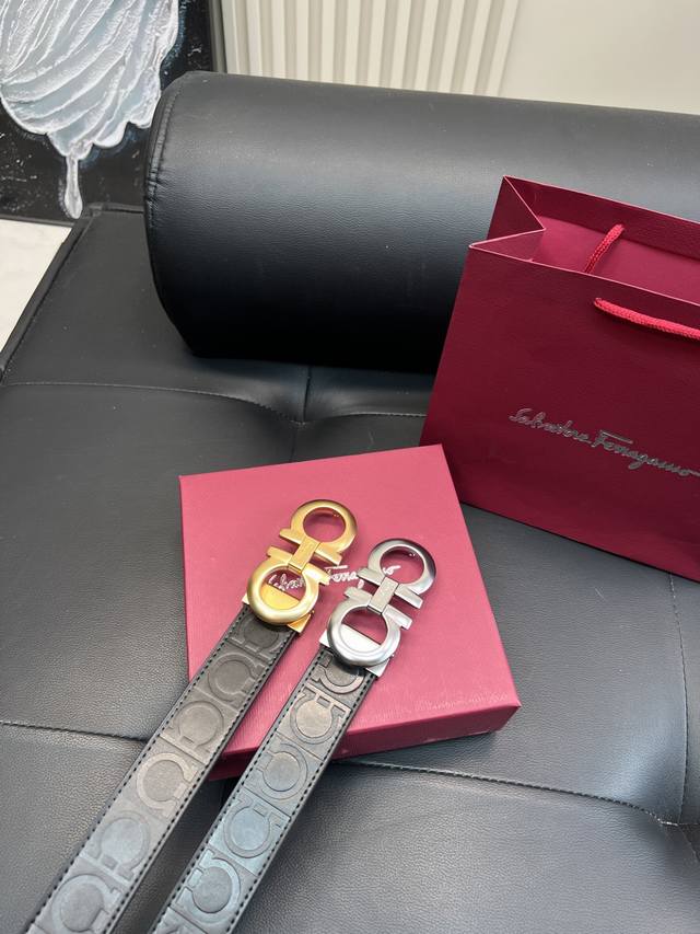 Upgraded version Salvatore Ferragamo!! High version!! All-steel belt belt Hey H