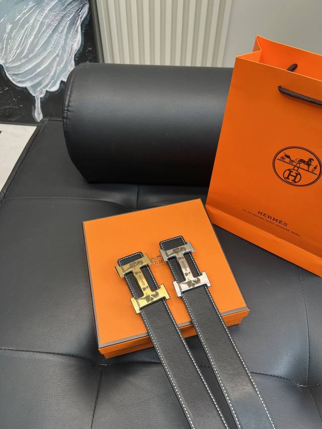 Upgraded version Hermes!! High version!! All-steel belt belt Heyha original lea