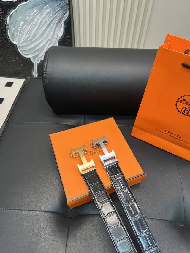Upgraded version Hermes!! High version belt Hey Ha original leather belt ~ the