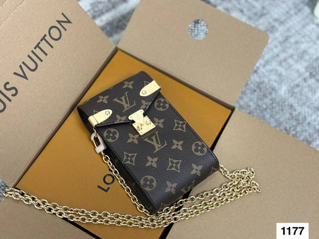 with airplane box folding box Lv mobile phone bag Lv old flower new Metis mobil