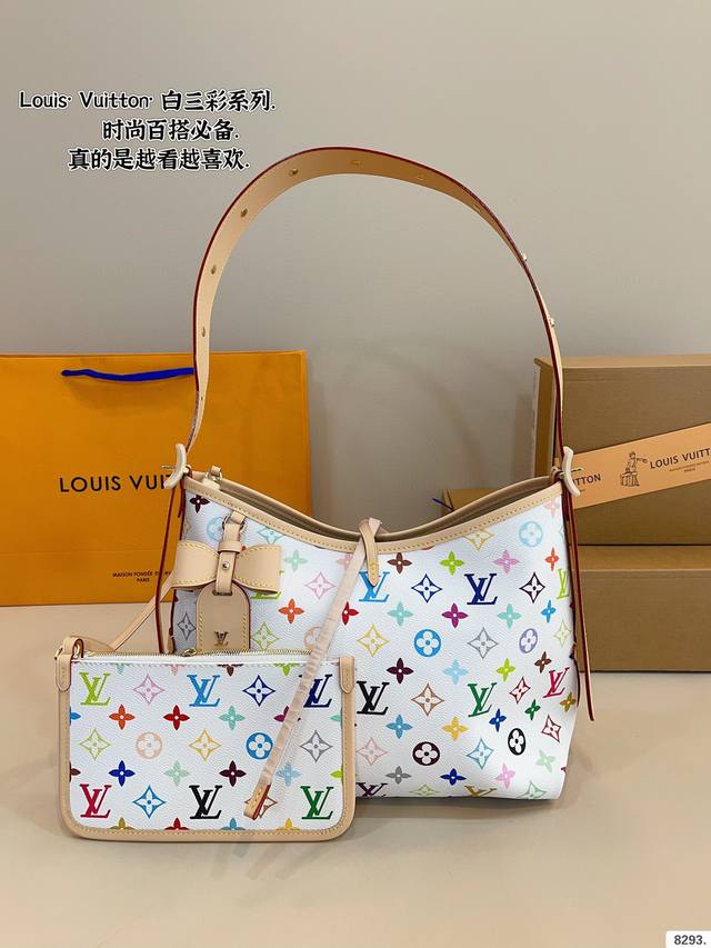 with gift box. Takashi Murakami co-branded Louis Vuitton Lv Carryall new commut