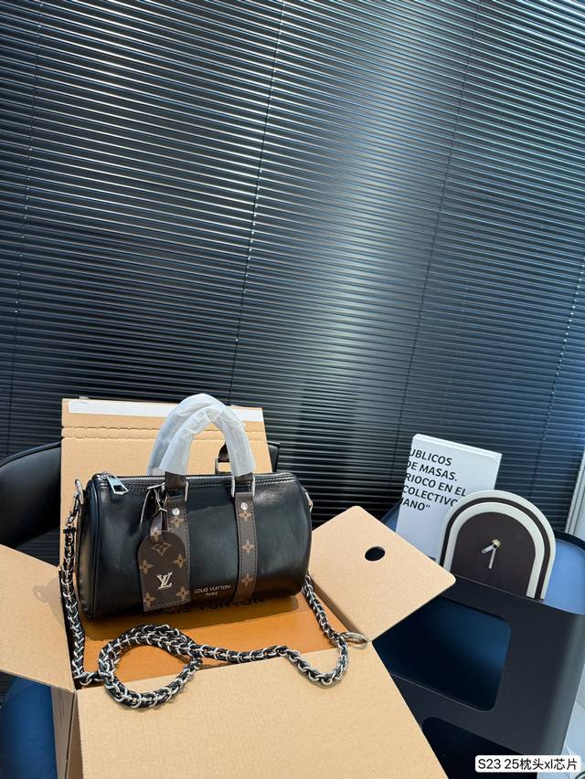 with airplane box folding box Lv pillow bag Keep hand-held single shoulder cros