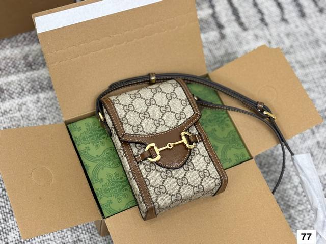 Gucci 1955 new style monogram mobile phone bag This new mobile phone bag from Gu