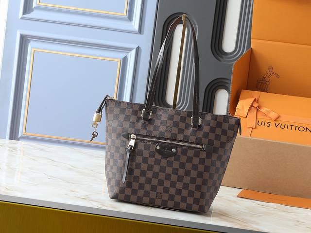 large, small Upgraded original Iena Mm handbag 41013 coffee 40040 white check 4