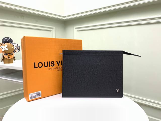 Factory P price top original M30450 Pochette Voyage clutch made of dark dyed Tag