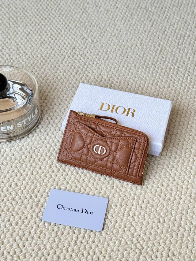 Lady Dior card holder sand color. I bought this wallet to fit my waste bag. It h