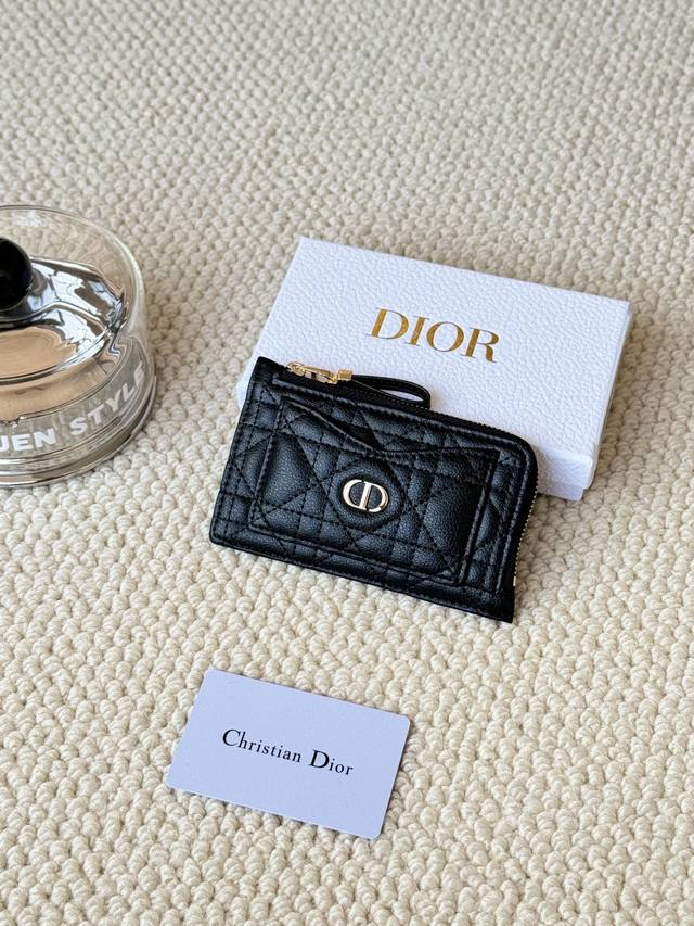 Lady Dior card holder sand color. I bought this wallet to fit my waste bag. It h