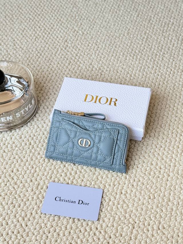 Lady Dior card holder sand color. I bought this wallet to fit my waste bag. It h