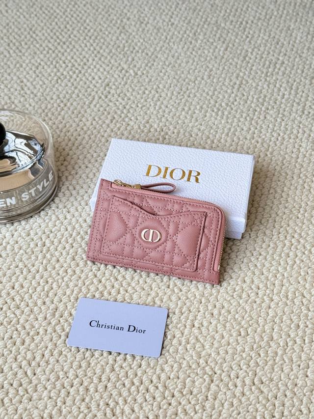 Lady Dior card holder sand color. I bought this wallet to fit my waste bag. It h