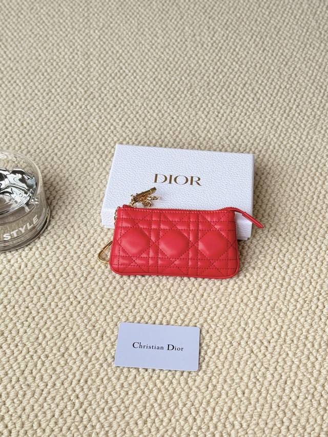 lambskin makes a zippered coin purse key bag Small, cute and mini Mini Size: 14
