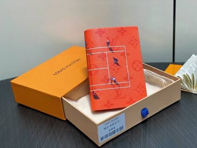 M14877 Orange Holiday Series Passport Holder New Passport Holder of the Season M