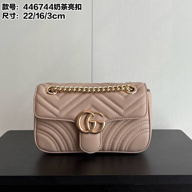 Real shot# Model number: 446744 Milk tea bright button Size: 22-6-13Cm Gg Marmon