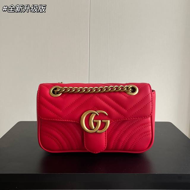 Upgraded version real shot# Style number: 446744 Red Size: 22-6-13Cm Gg Marmont